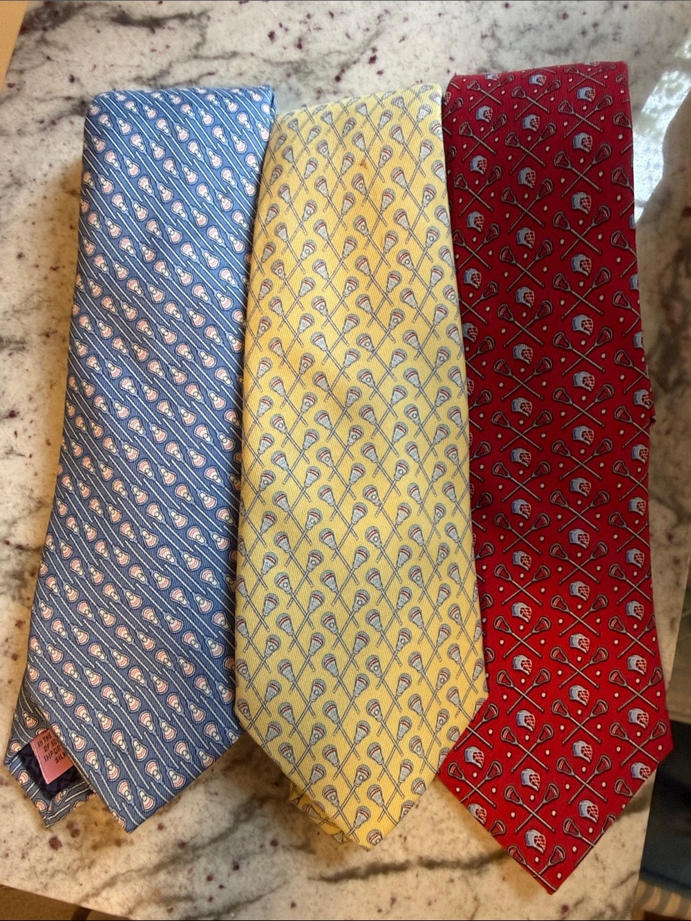 Vineyard Vines Kids' Tie Trio in Blue, Yellow, Red